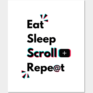 Eat Sleep TikTok Repeat Perfect Day Of A TikTok Lover Posters and Art